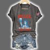 V Neck Retro 4th Of July No Ice In The Land Of The Free Print T Shirt 4