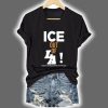 V Neck Retro Abolish ICE Print T Shirt 2