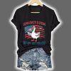 V-Neck Retro Democracy Is Dying But Hey Nice Fireworks Print T-Shirt