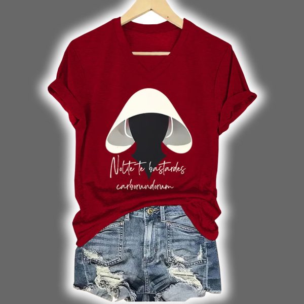 V-Neck Retro Nolite Te Bastardes Carborundorum Don’t Let The Bastards Grind You Down Print Shirt