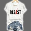 V Neck Retro Resist Feminist We Are Not Your Handmaids Print Shirt 2