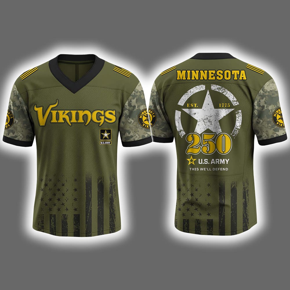 Vikings US ARMY 250th Birthday Celebration 2025 Jersey Vikings US ARMY 250th Birthday Celebration 2025 Jersey