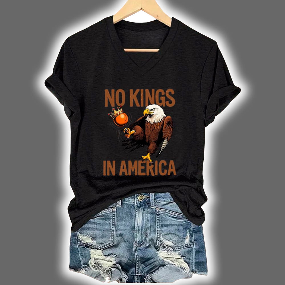 Women's No Kings In America Print T-Shirt Women's No Kings In America Print T-Shirt