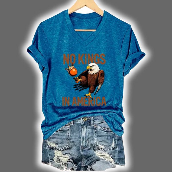 Womens No Kings In America Print T Shirt 2