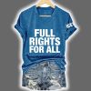 Women's Retro ICE Full Rights For All Print Short Sleeve T-Shirt