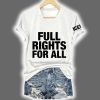 Womens Retro ICE Full Rights For All Print Short Sleeve T Shirt 3