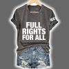Womens Retro ICE Full Rights For All Print Short Sleeve T Shirt 4