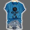 Women's Retro ICE Out of LA Print T-Shirt