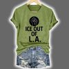 Womens Retro ICE Out of LA Print T Shirt 2
