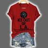 Womens Retro ICE Out of LA Print T Shirt 3