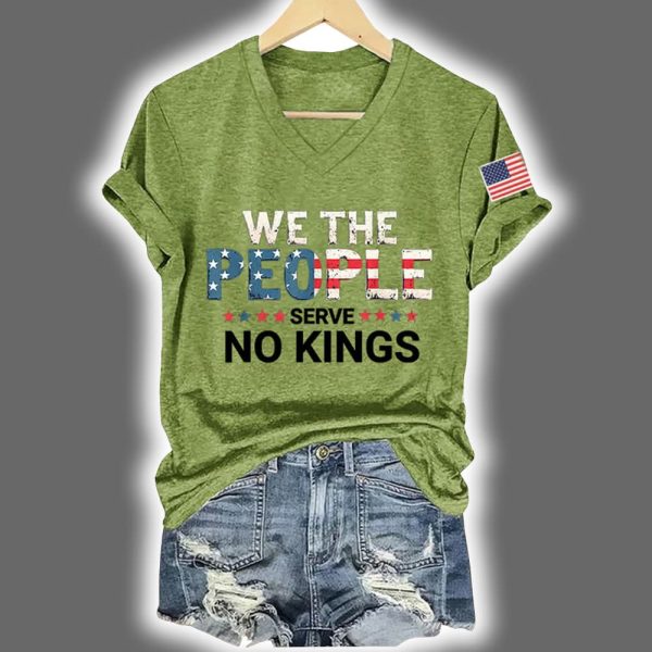 Womens We The People Serve No Kings Print T Shirt 4