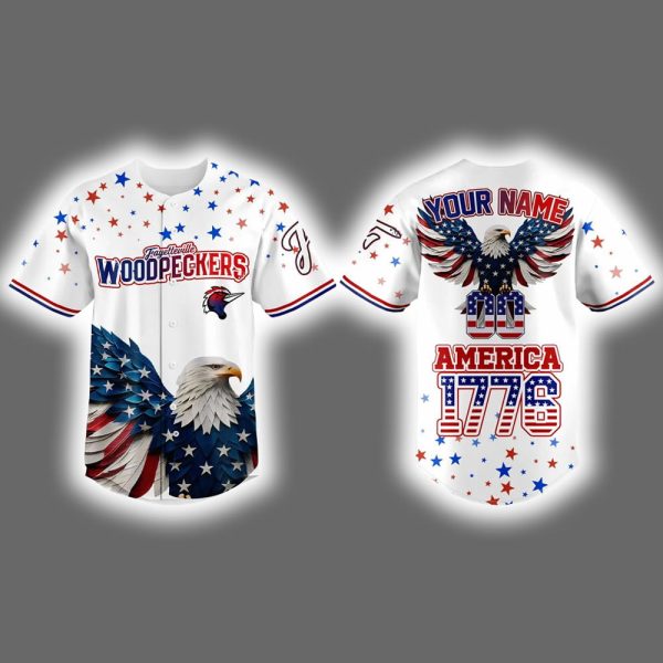 Woodpecker 2025 4th of July USA Baseball Jersey
