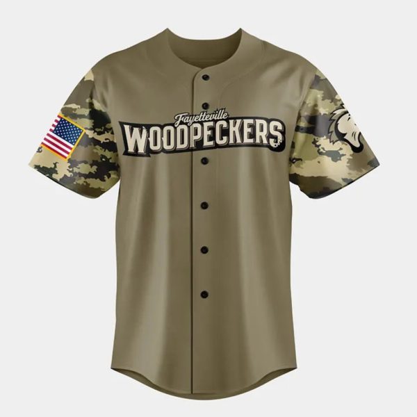 Woodpeckers Military Appreciation Night 2025 Baseball Jersey 2