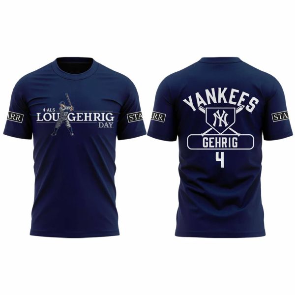 Yankees 2025 Lou Gehrig Day Shirt