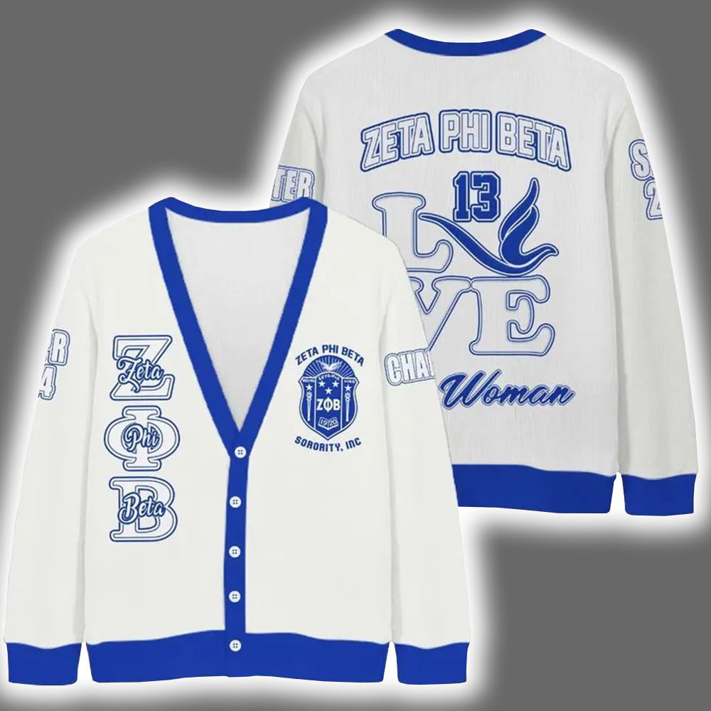 Zeta Phi Beta Sorority Cardigan Zeta Phi Beta Sorority Cardigan