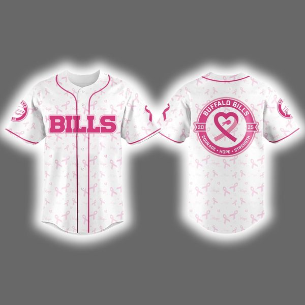 2025 Bills x Supporting Breast Cancer Awareness Baseball Jersey