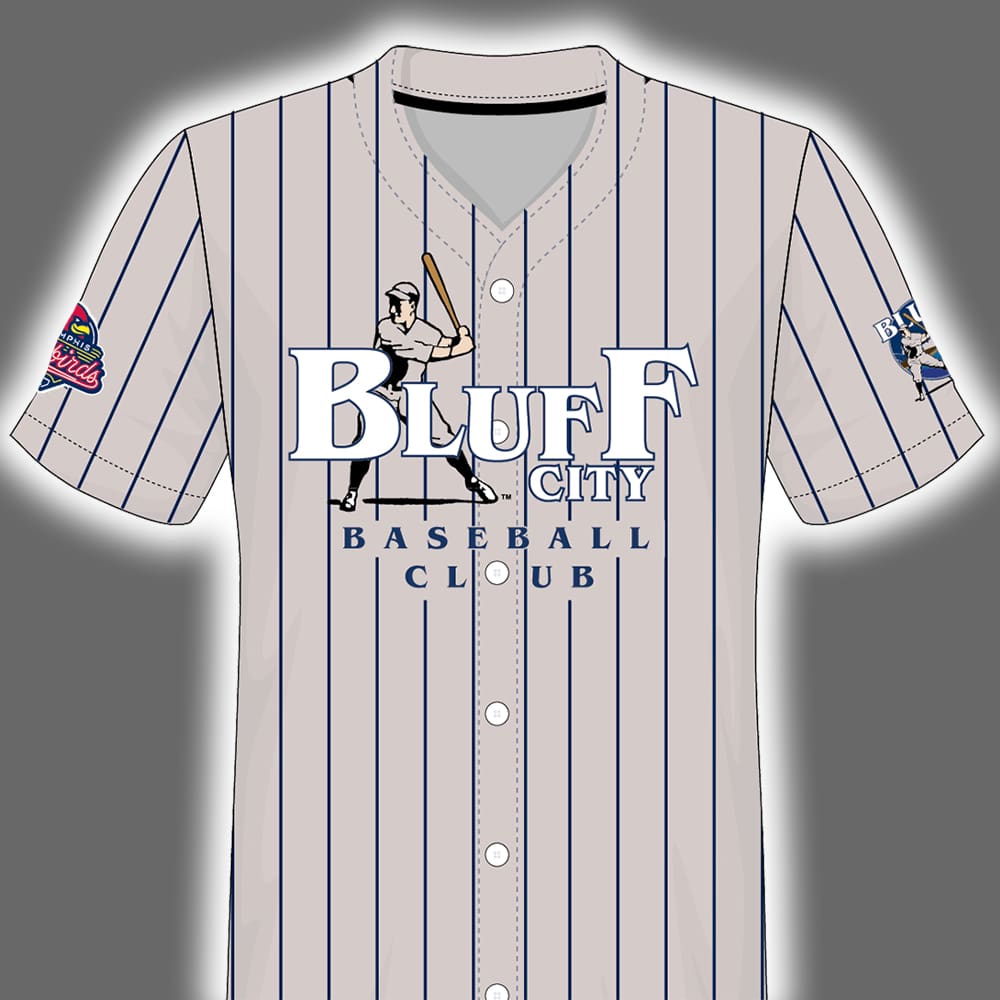 2025 Memphis Redbirds Bluff City Baseball Club Jersey Giveaway 2025 Memphis Redbirds Bluff City Baseball Club Jersey Giveaway