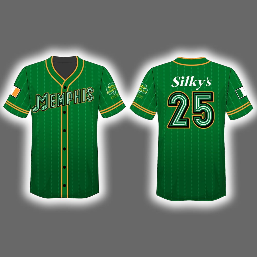 2025 Memphis Redbirds Halfway to St. Patrick's Day Jersey Giveaway 2025 Memphis Redbirds Halfway to St. Patrick's Day Jersey Giveaway