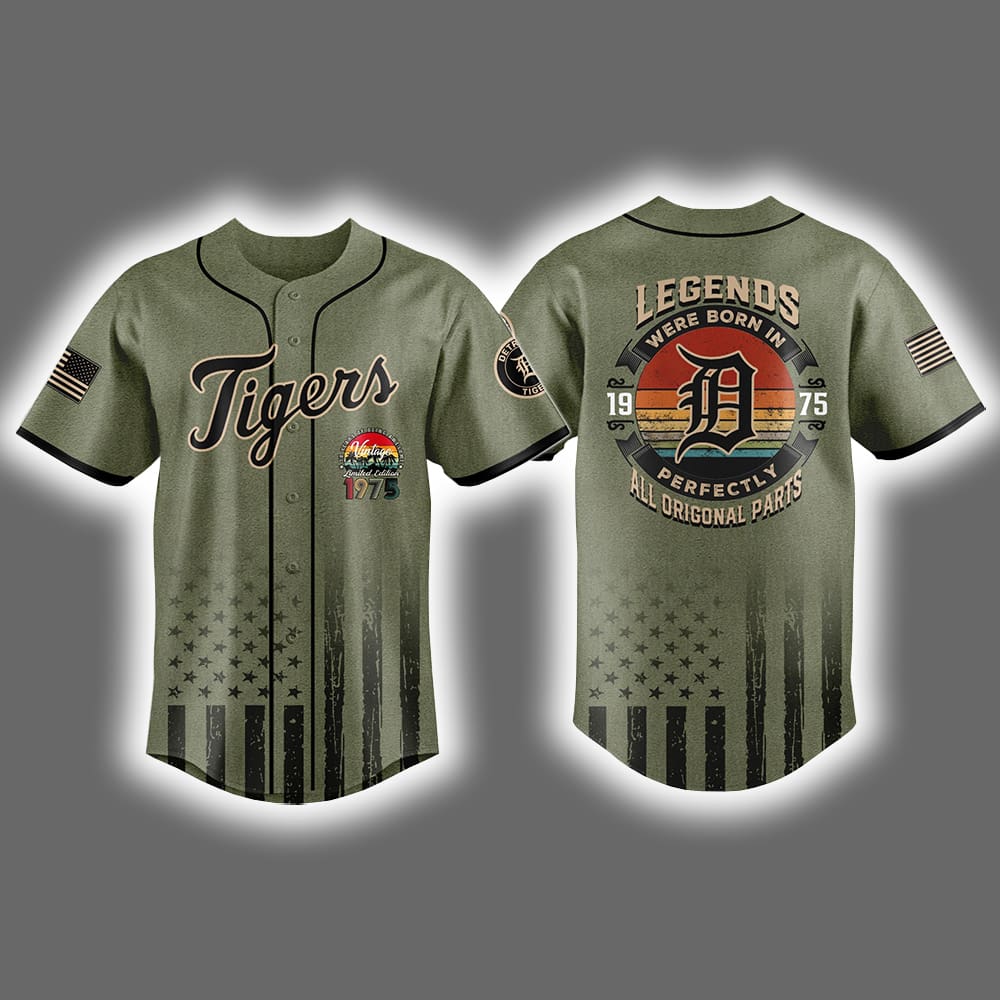 2025 Tigers 50th Birthday Vintage Legends Camo Jersey 2025 Tigers 50th Birthday Vintage Legends Camo Jersey