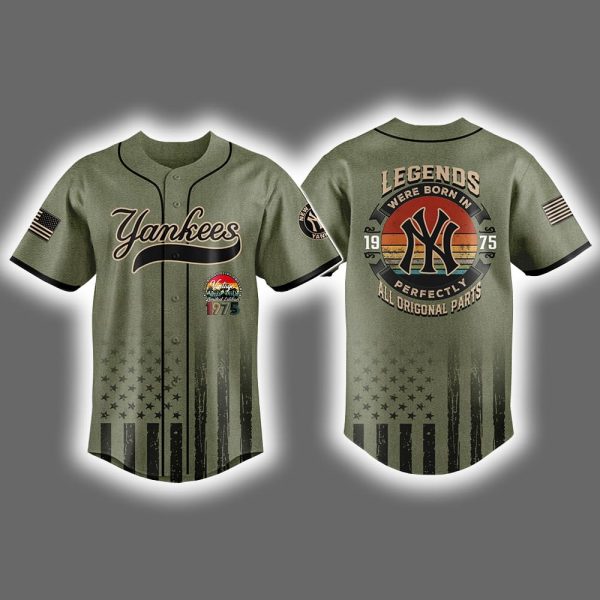 2025 Yankees 50th Birthday Vintage Legends Camo Jersey