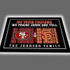 49ers x Giants We Praise Jesus And Yell Doormat Customized Doormat 1