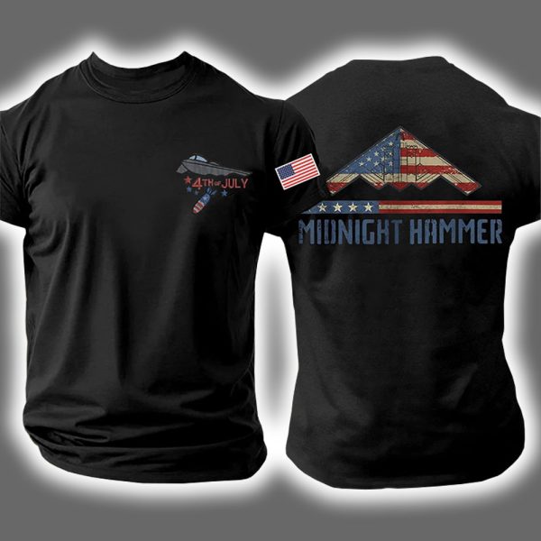 4th of July Midnight Hammer Two-Sided Shirt