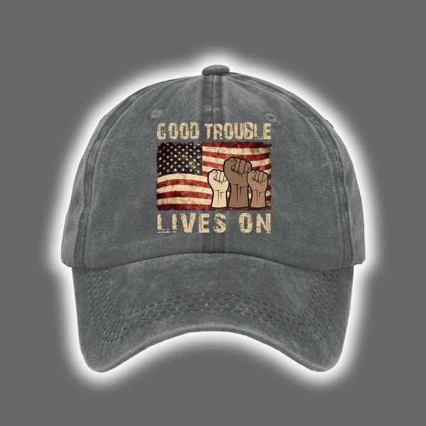 8647 FDT Good Trouble Lives On Print Hat 2
