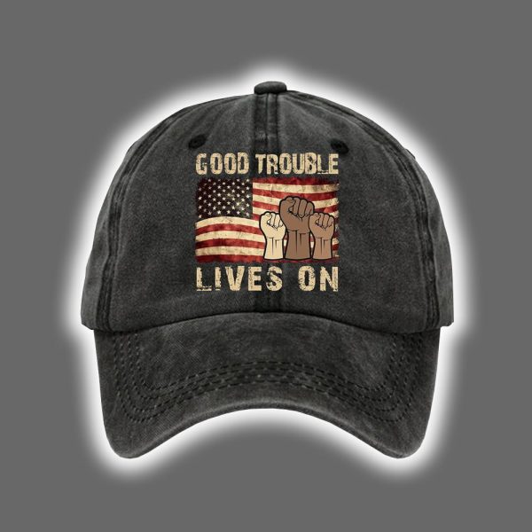 8647 FDT Good Trouble Lives On Print Hat 3