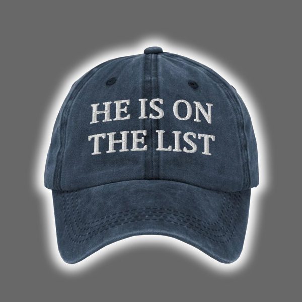 8647 FDT He's On The List Epstein Hat