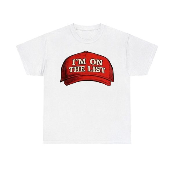 8647 FDT He's On The List Epstein Printed T-Shirt