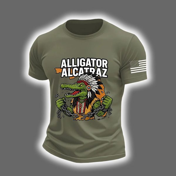 Alligator Alcatraz Native American Florida Everglades Shirt 3