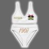 Alpha Kappa Alpha 1908 AOP Ladys Crop Top Two Piece Swimsuit 2