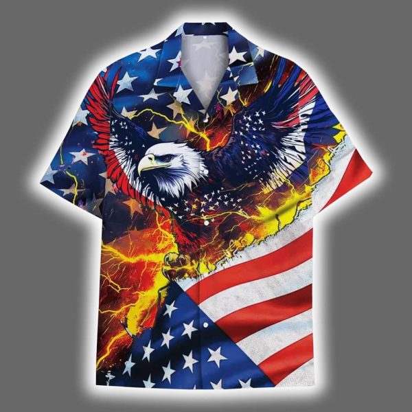 American Eagle 4th of July Independence Day Hawaiian Shirt 2