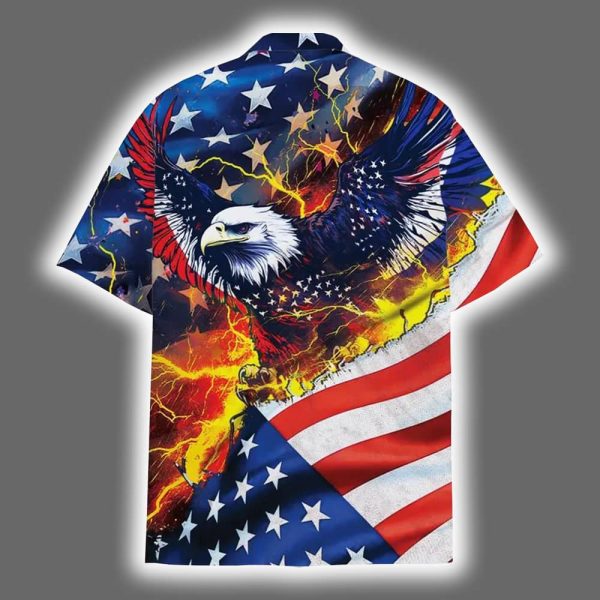 American Eagle 4th of July Independence Day Hawaiian Shirt 3