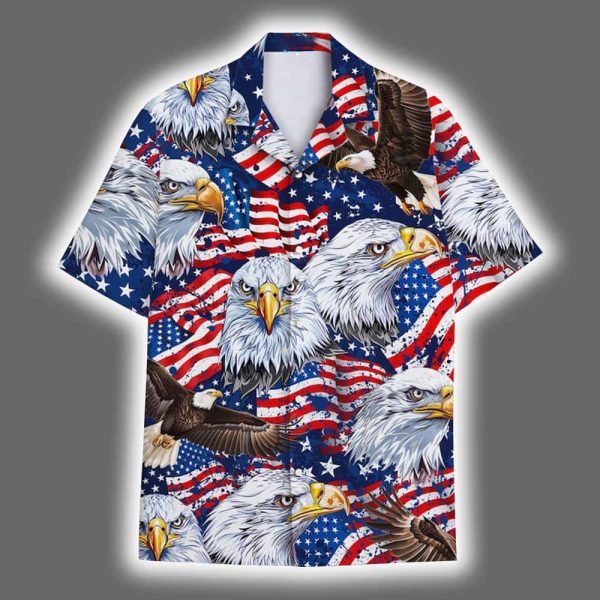 American Eagle Independence Day Hawaiian Shirt 2