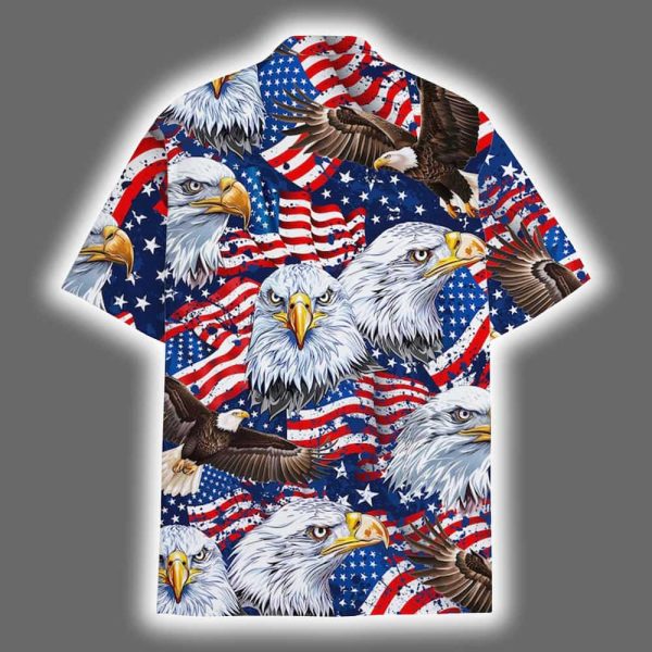 American Eagle Independence Day Hawaiian Shirt 3