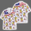 American USA Flag Rubber Duck Floral Hawaiian Shirt