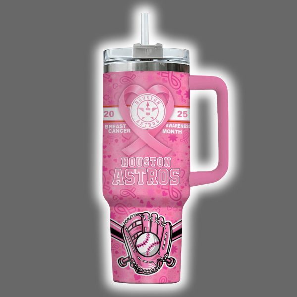 Astros 2025 Breast Cancer Awareness Month Tumbler 3