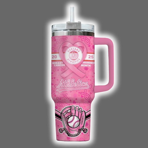 Athletics 2025 Breast Cancer Awareness Month Tumbler 3