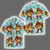 Bigfoot Hot Dog Summer Vacation Hawaiian Shirt