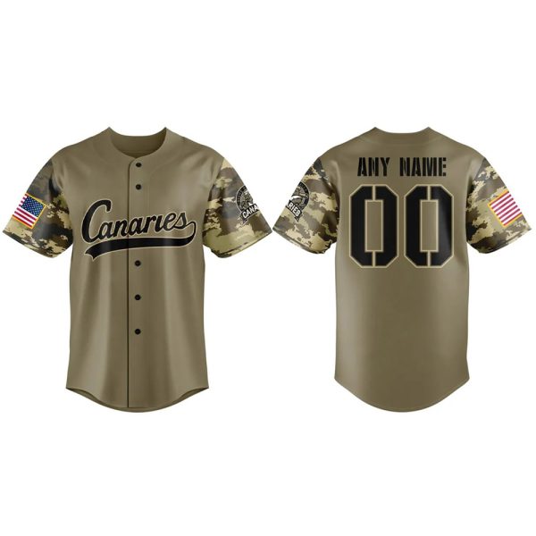 Canaries Military Appreciation Night 2025 Baseball Jersey