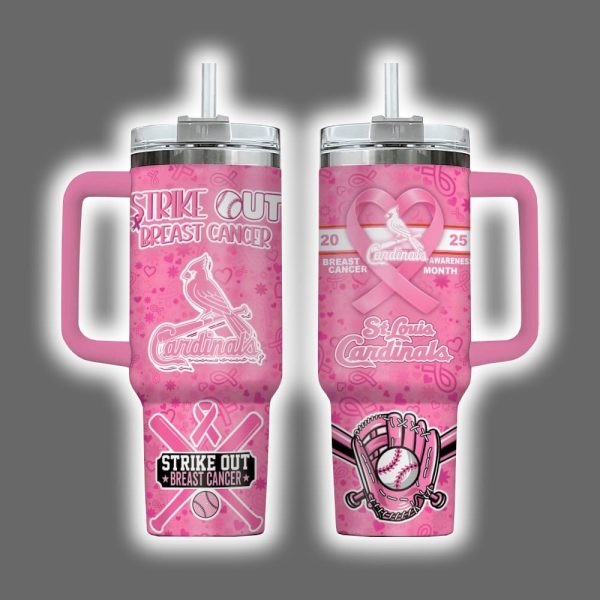 Cardinals 2025 Breast Cancer Awareness Month Tumbler
