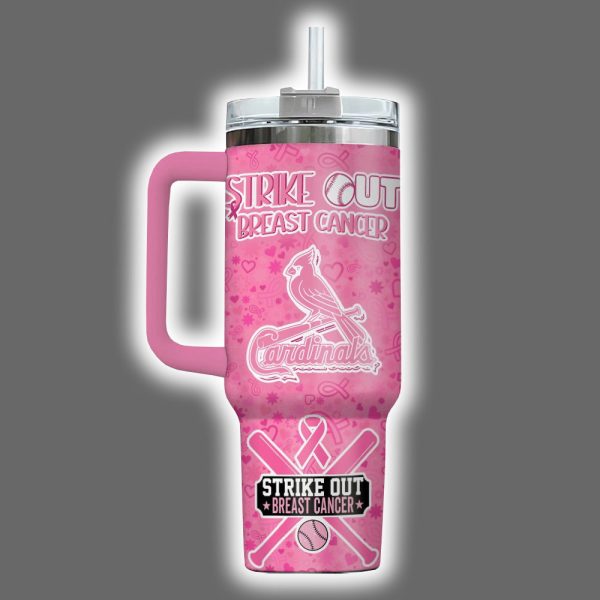 Cardinals 2025 Breast Cancer Awareness Month Tumbler 3