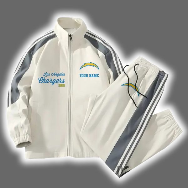 Chargers Football Versatile Personalized Sport Set Jacket And Pants