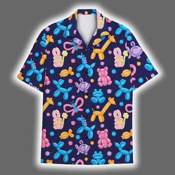 Colorful Balloon Animal Summer Aloha Hawaiian Shirt 2