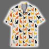 Colorful Silhouette Cat Hawaiian Shirt 2