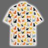 Colorful Silhouette Cat Hawaiian Shirt 3