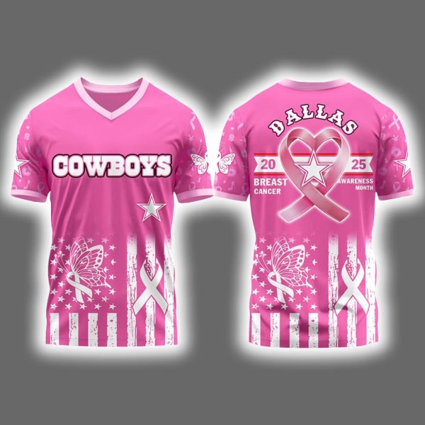 Cowboys 2025 Breast Cancer Awareness Month Football Jersey
