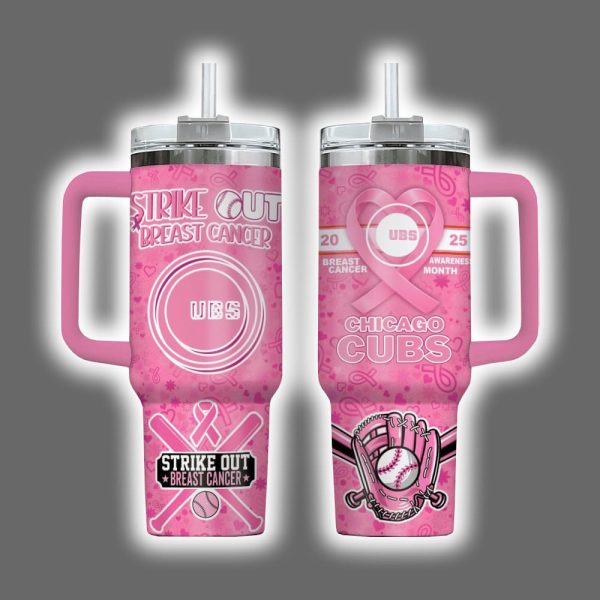 Cubs 2025 Breast Cancer Awareness Month Tumbler