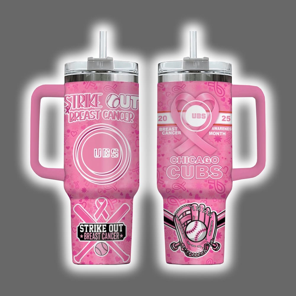 Cubs 2025 Breast Cancer Awareness Month Tumbler Cubs 2025 Breast Cancer Awareness Month Tumbler